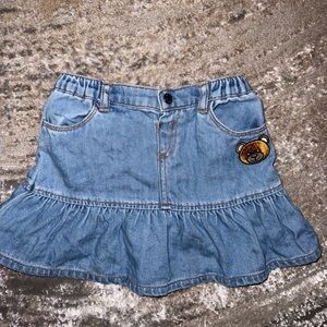 Moschino Blue Denim Skirt with Bear Detail